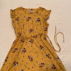 LOFT yellow floral dress